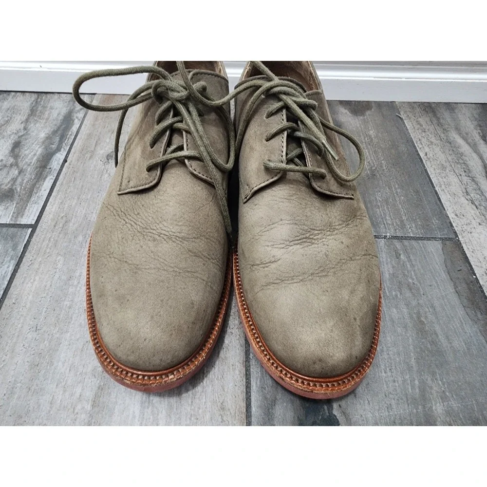 Polo Ralph Lauren Shoes Torrington Green Suede Leather Upper 10D